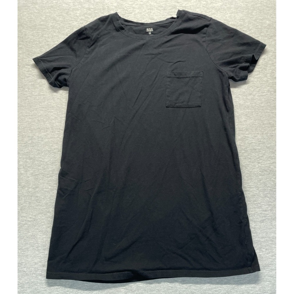 a.n.a A New Approach T Shirt Dress Women 2XL Dark Gray Short Sleeve Crew Neck